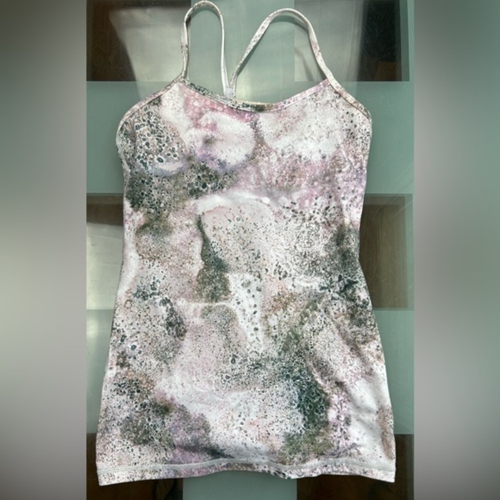 Lululemon Abstract Power Y Tank With Built in Bra Size 6